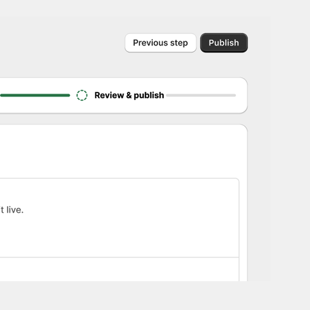 Review and publish